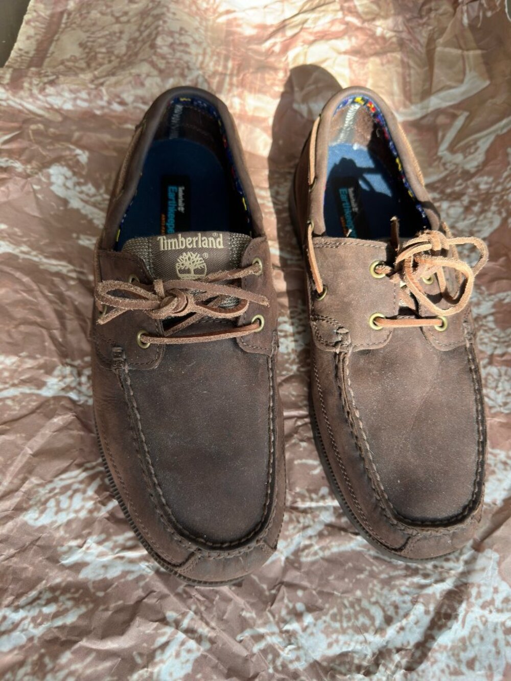 MENS TIMBERLAND LEATHER DOCK SHOES SIZE 10W GREAT SHAPE